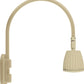 RAB GN4LED13NRI 26W LED Gooseneck No Shade with Wall 20" High, 19" from Wall Goose Arm, 4000K (Neutral), Rectangular Reflector, Ivory Finish