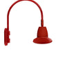 RAB GN4LED13NRST11R 13W LED Gooseneck Straight Shade with Wall 20" High, 19" from Wall Goose Arm, 4000K (Neutral), Rectangular Reflector, 11" Straight Shade, Red Finish