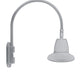RAB GN4LED13NRST11S 13W LED Gooseneck Straight Shade with Wall 20" High, 19" from Wall Goose Arm, 4000K (Neutral), Rectangular Reflector, 11" Straight Shade, Silver Finish
