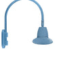 RAB GN4LED13NST11LB 13W LED Gooseneck Straight Shade with Wall 20" High, 19" from Wall Goose Arm, 4000K (Neutral), Flood Reflector, 11" Straight Shade, Light Blue Finish