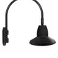RAB GN4LED13NSTB 13W LED Gooseneck Straight Shade with Wall 20" High, 19" from Wall Goose Arm, 4000K (Neutral), Flood Reflector, 15" Straight Shade, Black Finish
