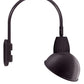 RAB GN4LED13YADA 13W LED Gooseneck Dome Shade with Wall 20" High, 19" from Wall Goose Arm, 3000K (Warm), Flood Reflector, 15" Angled Dome Shade, Bronze Finish