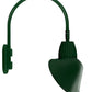 RAB GN4LED13YRACG 13W LED Gooseneck Cone Shade with Wall 20" High, 19" from Wall Goose Arm, 3000K Color Temperature (Warm), Rectangular Reflector, 15" Angled Cone Shade, Hunter Green Finish