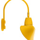 RAB GN4LED13YRACYL 13W LED Gooseneck Cone Shade with Wall 20" High, 19" from Wall Goose Arm, 3000K Color Temperature (Warm), Rectangular Reflector, 15" Angled Cone Shade, Yellow Finish