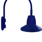 RAB GN4LED13YRSTBL 13W LED Gooseneck Straight Shade with Wall 20" High, 19" from Wall Goose Arm, 3000K (Warm), Rectangular Reflector, 15" Straight Shade, Royal Blue Finish