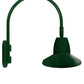 RAB GN4LED13YRSTG 13W LED Gooseneck Straight Shade with Wall 20" High, 19" from Wall Goose Arm, 3000K (Warm), Rectangular Reflector, 15" Straight Shade, Hunter Green Finish