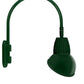 RAB GN4LED13YSAD11G 13W LED Gooseneck Dome Shade with Wall 20" High, 19" from Wall Goose Arm, 3000K (Warm), Spot Reflector, 11" Angled Dome Shade, Hunter Green Finish