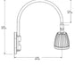 RAB GN4LED13YSBWN 26W LED Gooseneck No Shade with Wall 20" High, 19" from Wall Goose Arm, 3000K (Warm), Spot Reflector, Brown Finish