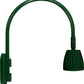 RAB GN4LED13YSG 26W LED Gooseneck No Shade with Wall 20" High, 19" from Wall Goose Arm, 3000K (Warm), Spot Reflector, Hunter Green Finish