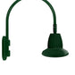RAB GN4LED13YST11G 13W LED Gooseneck Straight Shade with Wall 20" High, 19" from Wall Goose Arm, 3000K (Warm), Flood Reflector, 11" Straight Shade, Hunter Green Finish