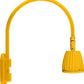 RAB GN4LED13YYL 26W LED Gooseneck No Shade with Wall 20" High, 19" from Wall Goose Arm, 3000K (Warm), Flood Reflector, Yellow Finish
