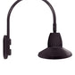 RAB GN4LED26NSSTA 26W LED Gooseneck Straight Shade with Wall 20" High, 19" from Wall Goose Arm, 4000K (Neutral), Spot Reflector, 15" Straight Shade, Bronze Finish
