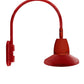 RAB GN4LED26NSSTR 26W LED Gooseneck Straight Shade with Wall 20" High, 19" from Wall Goose Arm, 4000K (Neutral), Spot Reflector, 15" Straight Shade, Red Finish