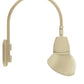 RAB GN4LED26YAD11I 26W LED Gooseneck Dome Shade with Wall 20" High, 19" from Wall Goose Arm, 3000K (Warm), Flood Reflector, 11" Angled Dome Shade, Ivory Finish