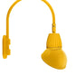RAB GN4LED26YRAD11YL 26W LED Gooseneck Dome Shade with Wall 20" High, 19" from Wall Goose Arm, 3000K (Warm), Rectangular Reflector, 11" Angled Dome Shade, Yellow Finish