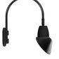 RAB GN4LED26YSAC11B 26W LED Gooseneck Cone Shade with Wall 20" High, 19" from Wall Goose Arm, 3000K Color Temperature (Warm), Spot Reflector, 11" Angled Cone Shade, Black Finish