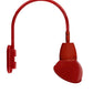RAB GN4LED26YSAD11R 26W LED Gooseneck Dome Shade with Wall 20" High, 19" from Wall Goose Arm, 3000K (Warm), Spot Reflector, 11" Angled Dome Shade, Red Finish