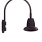 RAB GN4LED26YSST11A 26W LED Gooseneck Straight Shade with Wall 20" High, 19" from Wall Goose Arm, 3000K (Warm), Spot Reflector, 11" Straight Shade, Bronze Finish