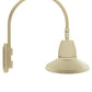 RAB GN4LED26YSSTI 26W LED Gooseneck Straight Shade with Wall 20" High, 19" from Wall Goose Arm, 3000K (Warm), Spot Reflector, 15" Straight Shade, Ivory Finish