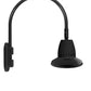 RAB GN4LED26YST11B 26W LED Gooseneck Straight Shade with Wall 20" High, 19" from Wall Goose Arm, 3000K (Warm), Flood Reflector, 11" Straight Shade, Black Finish