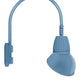 RAB GN5LED13NAD11LB 13W LED Gooseneck Dome Shade with Pole 20" High, 19" from Pole Goose Arm, 4000K (Neutral), Flood Reflector, 11" Angled Dome Shade, Light Blue Finish