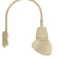 RAB GN5LED13NSAD11I 13W LED Gooseneck Dome Shade with Pole 20" High, 19" from Pole Goose Arm, 4000K (Neutral), Spot Reflector, 11" Angled Dome Shade, Ivory Finish