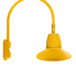 RAB GN5LED13NSTYL 13W LED Gooseneck Straight Shade with Pole 20" High, 19" from Pole Goose Arm, 4000K (Neutral), Flood Reflector, 15" Straight Angle Shade, Yellow Finish