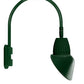 RAB GN5LED13YSAC11G 13W LED Gooseneck Cone with Pole 20" High, 19" from Pole Goose Arm, 3000K Color Temperature (Warm), Spot Reflector, 11" Angled Cone Shade, Hunter Green Finish