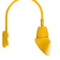 RAB GN5LED13YSAC11YL 13W LED Gooseneck Cone with Pole 20" High, 19" from Pole Goose Arm, 3000K Color Temperature (Warm), Spot Reflector, 11" Angled Cone Shade, Yellow Finish