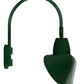 RAB GN5LED13YSACG 13W LED Gooseneck Cone with Pole 20" High, 19" from Pole Goose Arm, 3000K Color Temperature (Warm), Spot Reflector, 15" Angled Cone Shade, Hunter Green Finish