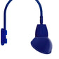 RAB GN5LED13YSAD11BL 13W LED Gooseneck Dome Shade with Pole 20" High, 19" from Pole Goose Arm, 3000K (Warm), Spot Reflector, 11" Angled Dome Shade, Royal Blue Finish