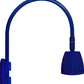 RAB GN5LED13YSBL 13W LED Gooseneck No Shade with Pole 20" High, 19" from Pole Goose Arm, 3000K (Warm), Spot Reflector, Royal Blue Finish