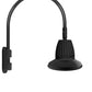 RAB GN5LED13YSST11B 13W LED Gooseneck Straight Shade with Pole 20" High, 19" from Pole Goose Arm, 3000K (Warm), Spot Reflector, 11" Straight Angle Shade, Black Finish