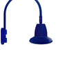 RAB GN5LED13YST11BL 13W LED Gooseneck Straight Shade with Pole 20" High, 19" from Pole Goose Arm, 3000K (Warm), Flood Reflector, 11" Straight Angle Shade, Royal Blue Finish