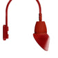RAB GN5LED26NAC11R 26W LED Gooseneck Cone with Pole 20" High, 19" from Pole Goose Arm, 4000K Color Temperature (Neutral), Flood Reflector, 11" Angled Cone Shade, Red Finish