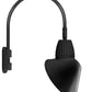 RAB GN5LED26NACB 26W LED Gooseneck Cone with Pole 20" High, 19" from Pole Goose Arm, 4000K Color Temperature (Neutral), Flood Reflector, 15" Angled Cone Shade, Black Finish