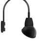RAB GN5LED26NAD11B 26W LED Gooseneck Dome Shade with Pole 20" High, 19" from Pole Goose Arm, 4000K (Neutral), Flood Reflector, 11" Angled Dome Shade, Black Finish