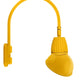 RAB GN5LED26NRAD11YL 26W LED Gooseneck Dome Shade with Pole 20" High, 19" from Pole Goose Arm, 4000K (Neutral), Rectangular Reflector, 11" Angled Dome Shade, Yellow Finish