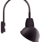 RAB GN5LED26NRADA 26W LED Gooseneck Dome Shade with Pole 20" High, 19" from Pole Goose Arm, 4000K (Neutral), Rectangular Reflector, 15" Angled Dome Shade, Bronze Finish