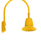 RAB GN5LED26NRST11YL 26W LED Gooseneck Straight Shade with Pole 20" High, 19" from Pole Goose Arm, 4000K (Neutral), Rectangular Reflector, 11" Straight Angle Shade, Yellow Finish