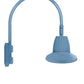 RAB GN5LED26NSST11LB 26W LED Gooseneck Straight Shade with Pole 20" High, 19" from Pole Goose Arm, 4000K (Neutral), Spot Reflector, 11" Straight Angle Shade, Light Blue Finish