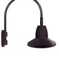 RAB GN5LED26NSTA 26W LED Gooseneck Straight Shade with Pole 20" High, 19" from Pole Goose Arm, 4000K (Neutral), Flood Reflector, 15" Straight Angle Shade, Bronze Finish
