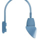RAB GN5LED26YAC11LB 26W LED Gooseneck Cone with Pole 20" High, 19" from Pole Goose Arm, 3000K Color Temperature (Warm), Flood Reflector, 11" Angled Cone Shade, Light Blue Finish