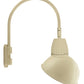 RAB GN5LED26YADI 26W LED Gooseneck Dome Shade with Pole 20" High, 19" from Pole Goose Arm, 3000K (Warm), Flood Reflector, 15" Angled Dome Shade, Ivory Finish