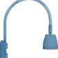 RAB GN5LED26YLB 26W LED Gooseneck No Shade with Pole 20" High, 19" from Pole Goose Arm, 3000K (Warm), Flood Reflector, Light Blue Finish