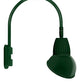 RAB GN5LED26YRAD11G 26W LED Gooseneck Dome Shade with Pole 20" High, 19" from Pole Goose Arm, 3000K (Warm), Rectangular Reflector, 11" Angled Dome Shade, Hunter Green Finish