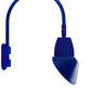 RAB GN5LED26YSAC11BL 26W LED Gooseneck Cone with Pole 20" High, 19" from Pole Goose Arm, 3000K Color Temperature (Warm), Spot Reflector, 11" Angled Cone Shade, Royal Blue Finish