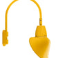 RAB GN5LED26YSACYL 26W LED Gooseneck Cone with Pole 20" High, 19" from Pole Goose Arm, 3000K Color Temperature (Warm), Spot Reflector, 15" Angled Cone Shade, Yellow Finish