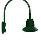 RAB GN5LED26YST11G 26W LED Gooseneck Straight Shade with Pole 20" High, 19" from Pole Goose Arm, 3000K (Warm), Flood Reflector, 11" Straight Angle Shade, Hunter Green Finish