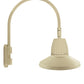 RAB GN5LED26YSTI 26W LED Gooseneck Straight Shade with Pole 20" High, 19" from Pole Goose Arm, 3000K (Warm), Flood Reflector, 15" Straight Angle Shade, Ivory Finish